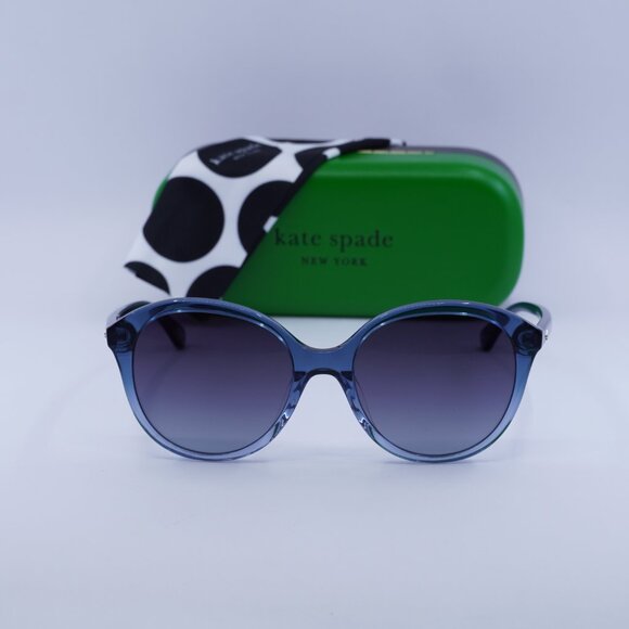 Kate Spade BRIA/G/S 0WTA 9O Round Sunglasses - Blue/Grey main image 8